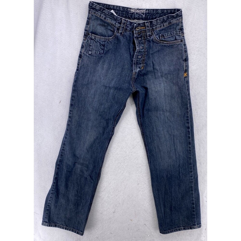 Billabong Vintage Y2K Mens Denim Jeans 30x32 Loose Baggy Fit Button Fly Blue